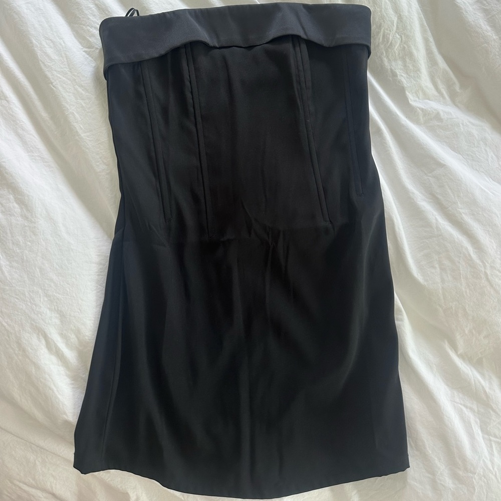 With Jean Black Strapless Dress
